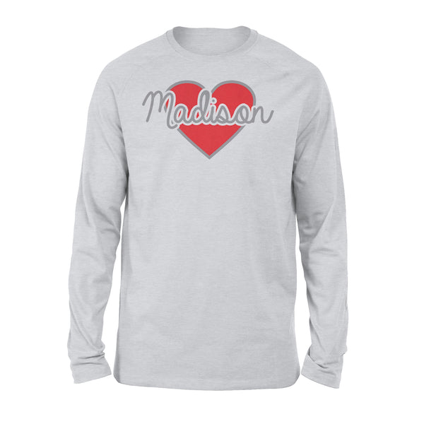 Heart Personalized Valentine Long sleeve - Gift for Boyfriend, Girlfriend on Valentine day - FSD1007