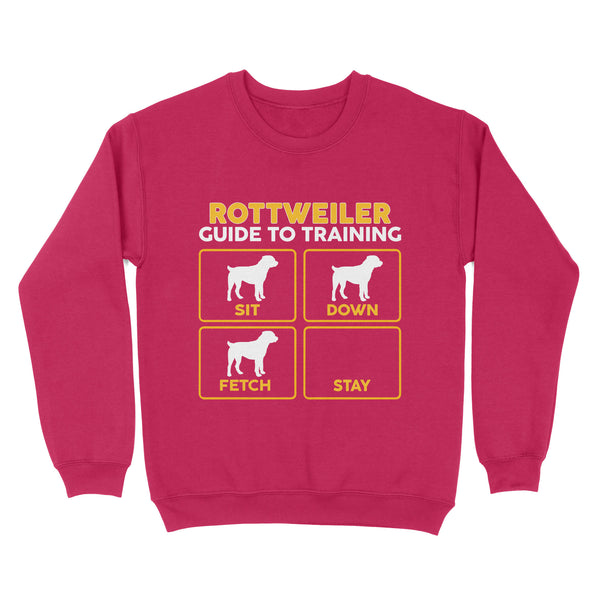 Rottweiler Standard Sweatshirt | Funny Guide to Training dog - FSD2405D08