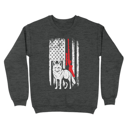 Coyote Hunting American Flag Shirts Predator Coyote Hunter Sweatshirt - FSD3053 D02