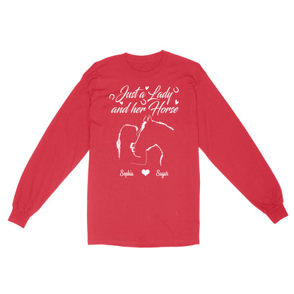 Personalized Gift For Horse Lover, Girl Love Horse Shirt For Women D02 NQS3156 Long Sleeve