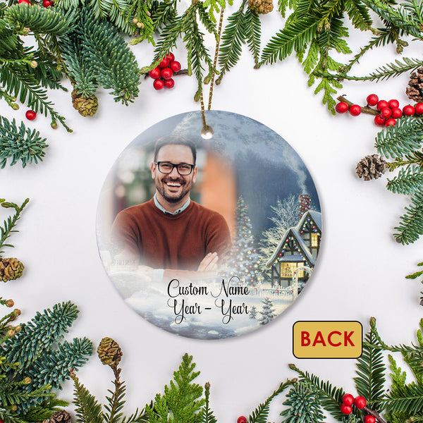 Dad Remembrance - Personalized Memorial Ornament, Christmas in Heaven, In Memory Home Decor for Loss of Father| NOM27