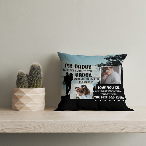 Dad Personalized Pillow (Insert Included) Fathers Day Gift I Love You So Daddy All-over Print Suede| NPL162