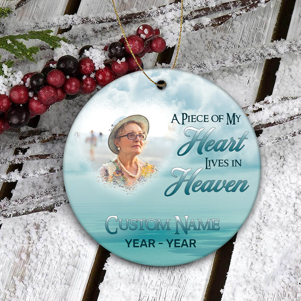 Personalized Ornament, Remembrance Ornament on Christmas, Sympathy gift for loss of loved one - OVT07