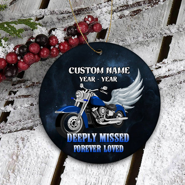 Motorcycle Memorial Ornament - Riding In Heaven Ornament Sympathy Gift For Loss Of Biker Dad Brother ODT98