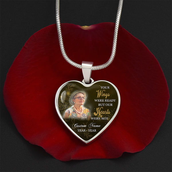 Personalized memorial necklace| Bereavement gift for loss| Sympathy jewelry for Mom, Dad, Daughter NNT09