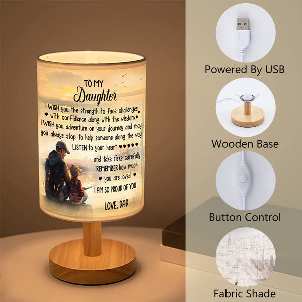 Father Daughter Fishing Table Lamp gifts for Daughter from Dad, Dad Daughter Fishing Lamp Daughter gifts CTNL2