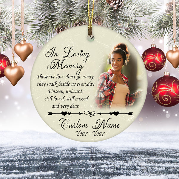 Memorial ornament - In loving memory of loved one, remembrance gifts, sympathy ornament for loss| ONT54