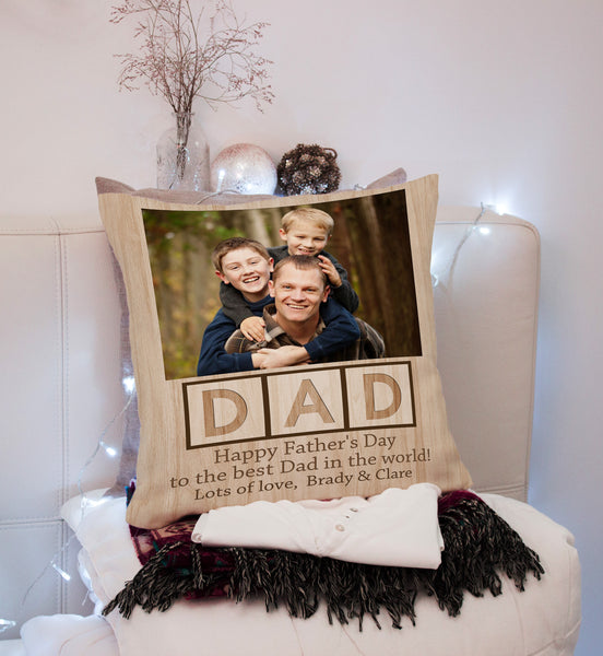 Dad Personalized Pillow (Insert Included) Father's Day Gift Collage Pillow All-over Print Suede Case| NPL104