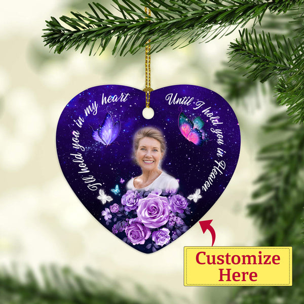 Personalized Memorial Ornament Christmas in Heaven Mother Daughter Sister Remembrance Sympathy Gift for Loss of loved one - OVT26