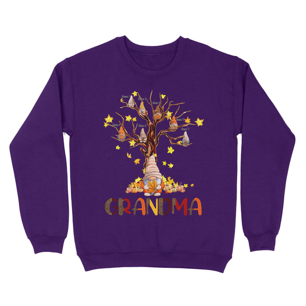 Gnome Thanksgiving Grandma Sweatshirt Custom kids names, Grandma Shirts Thanksgiving gifts for Grandma FFS - IPHW1781