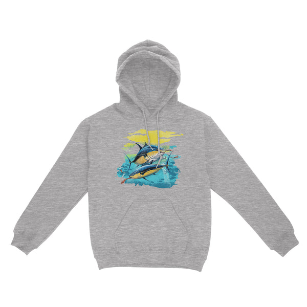 Yellowfin Tuna Saltwater Hoodie Fishing Shirt, Tuna Fishing Charter Fishing Team Shirt IPHW3877