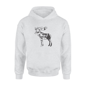 Moose Hoodie moose lover gift, wildlife tshirt nature, hunting camping shirt mountains, shirts for husband, christmas gifts - FSD1392D08