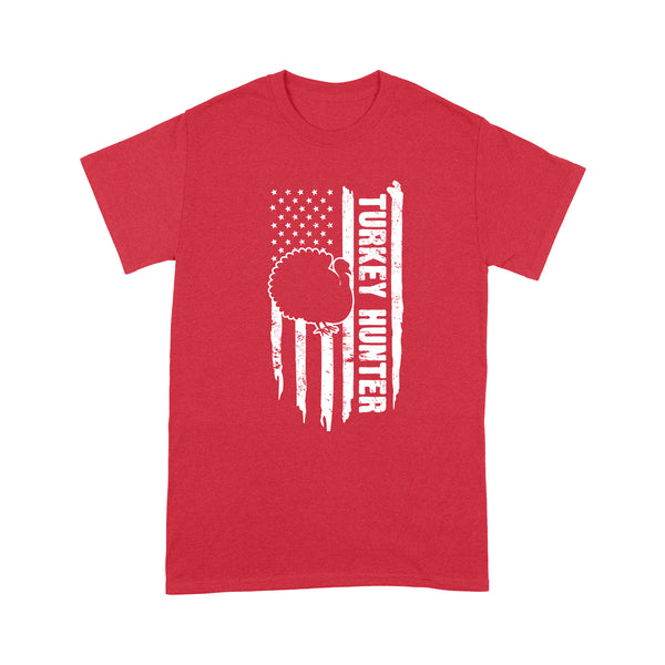 Turkey Hunting T Shirt Patriotic US American Flag Gift - FSD1385D08