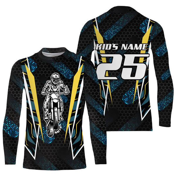 Customizable youth adult kid Motocross jersey UPF30+ dirt bike racing off-road motorcycle shirt PDT97