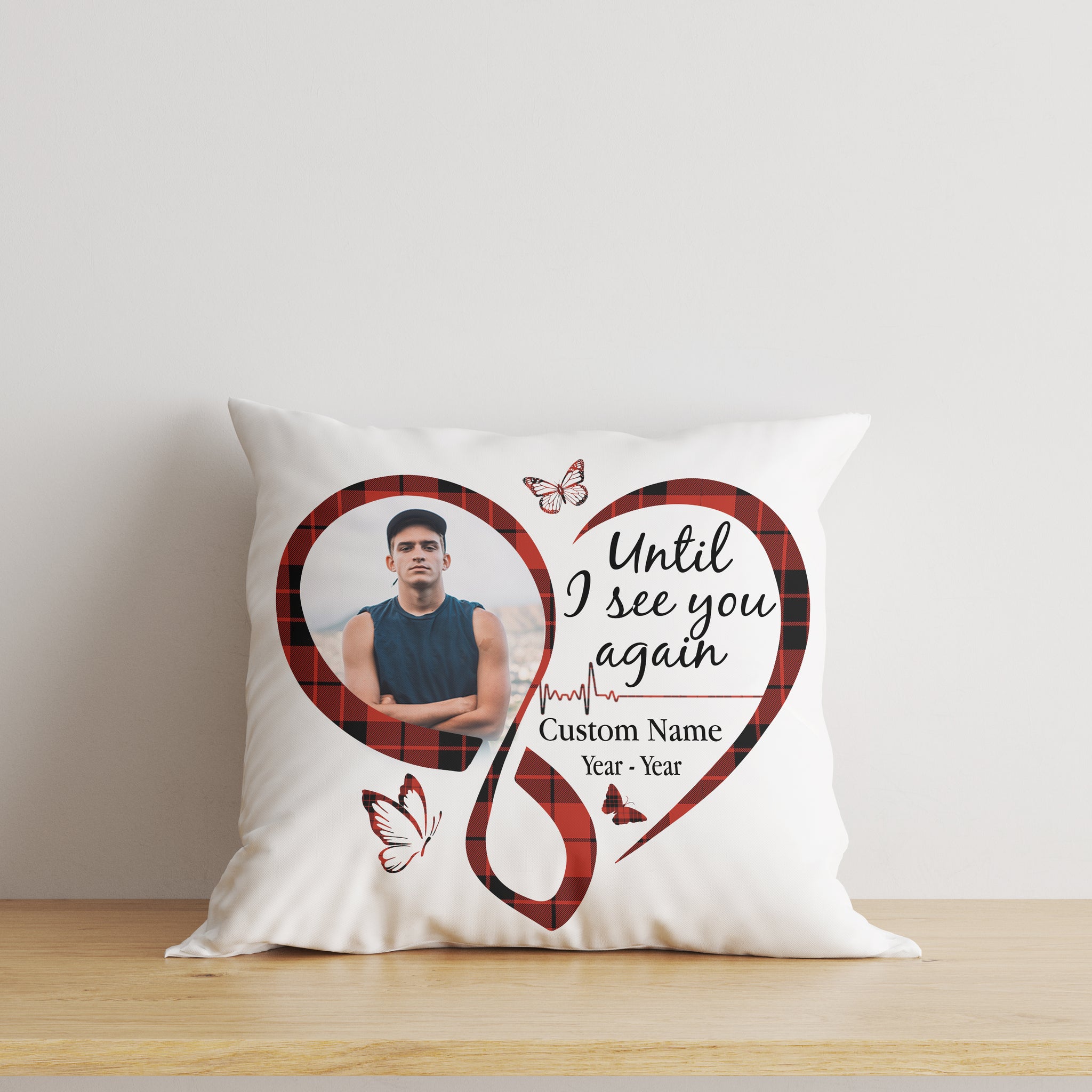 Personalized Memorial Pillow, Sympathy Gift for Loss of A Loved One Bereavement 1-side Print Pillow NPL182