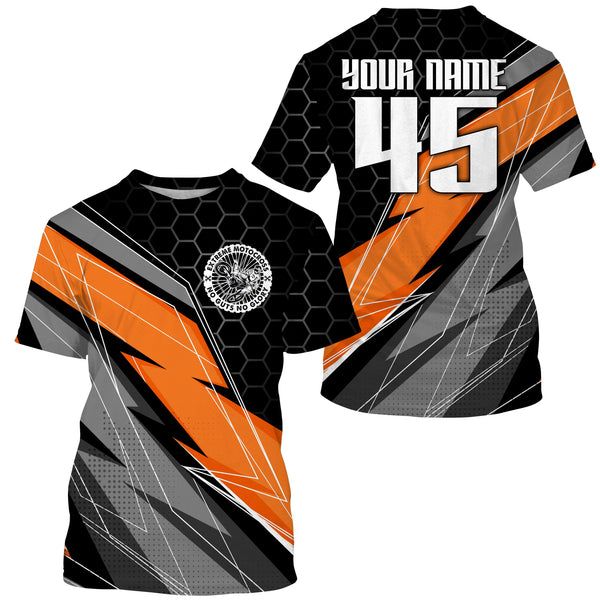 Orange custom motocross jersey UPF30+ dirt bike MX racing jersey adult&kid off-road motorcycle| NMS872