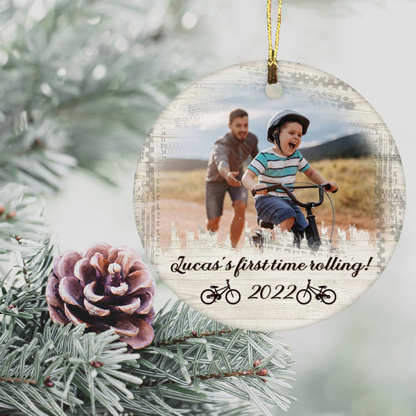 First time rolling bicycle ornament for boys girls, bike ornament, cycling gifts for son, daughter| ONT05
