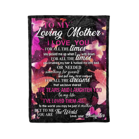 Beautiful To my Loving Mother blanket meaningful word blanket gift for Mom Mother's day gifts - FSD1256