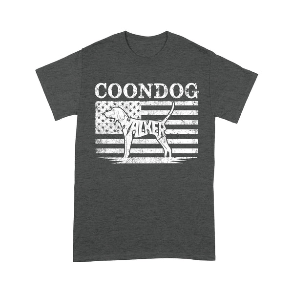 Coonhound Dog American Flag Shirt, Mens Coon dog Gift, Walker Coonhound Lover, Hunting Dog Standard T-shirt FSD2346D01