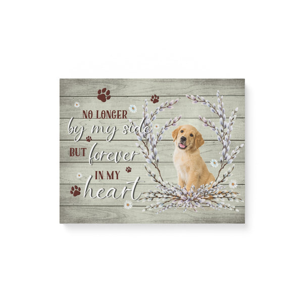 No longer by my side but forever in my heart custom image pet - Matte Canvas