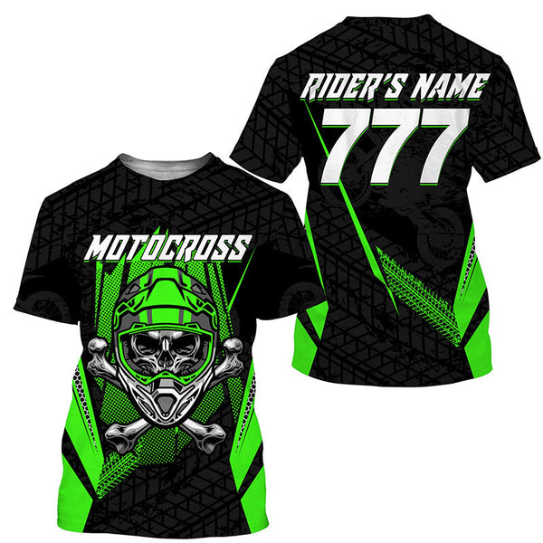 Skull Motocross kid men women jersey personalized dirt bike UPF30+ off-road motorcycle shirt PDT357