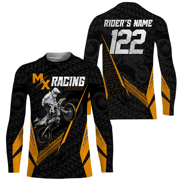 Custom Motocross Jersey MX Racing UPF30+ Dirt Bike Number and Name Adult&Kid Off-Road Motorcycle| NMS1317