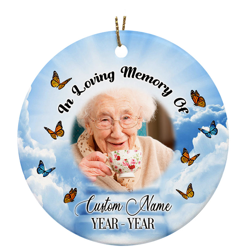 Memorial Christmas Ornament Sympathy Gift For Loss Of Mother Father In Heaven Remembrance Home Decor ODT51