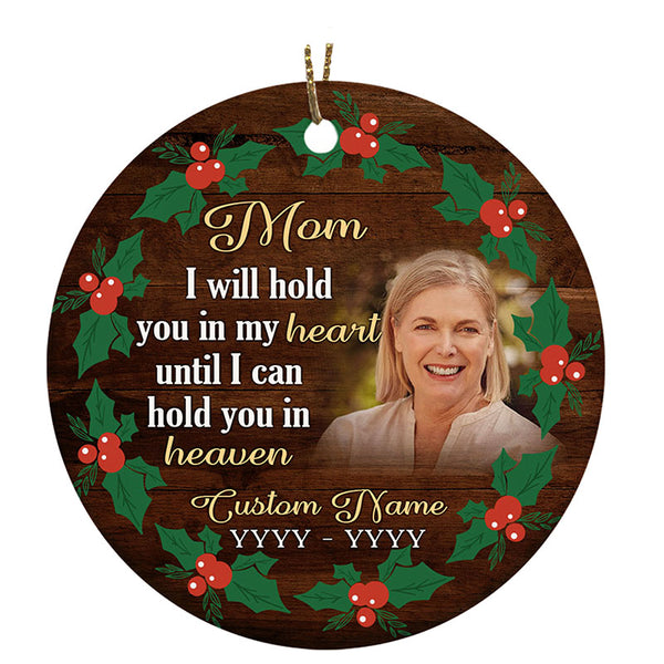 Mom memorial ornament, Mother remembrance Christmas ornament, bereavement ornament loss in heaven| ONT94
