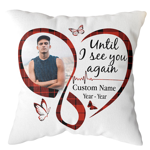 Personalized Memorial Pillow, Sympathy Gift for Loss of A Loved One Bereavement 1-side Print Pillow NPL182