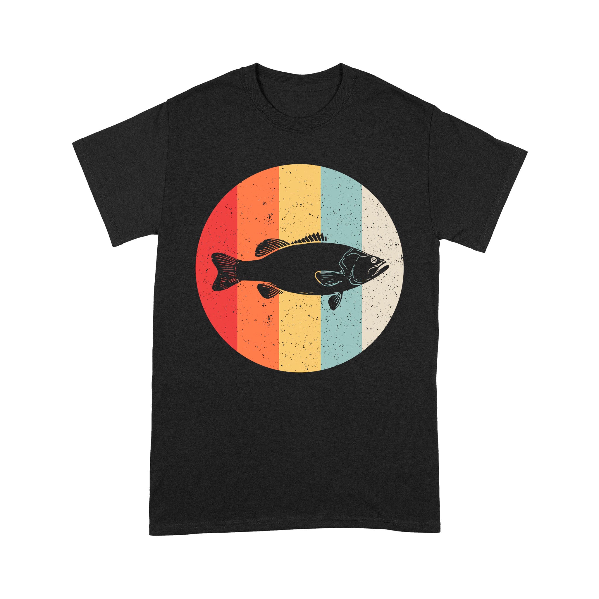 Retro Vintage Bass Fishing T Shirt - FSD1416D02 5XL / Black