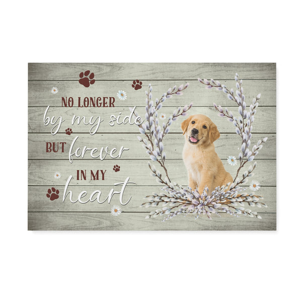 No longer by my side but forever in my heart custom image pet - Matte Canvas