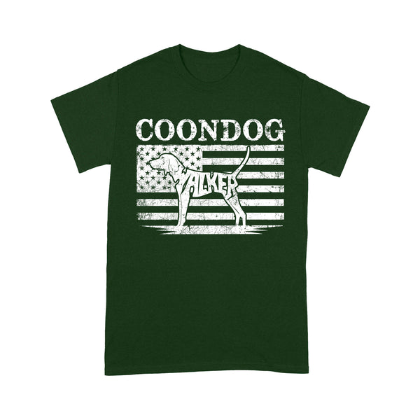 Coonhound Dog American Flag Shirt, Mens Coon dog Gift, Walker Coonhound Lover, Hunting Dog Standard T-shirt FSD2346D01