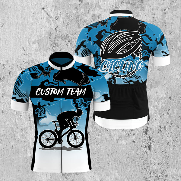 Custom Mens Cycling jersey Camo cycle gear Anti-UV full zip bicycle motocross road MTB BMX racewear| SLC87