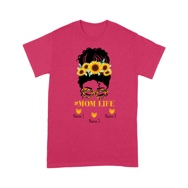 Beautiful mom life shirt sunflower customize name kids, mother's day shirt ideas D06 NQS1540 - Standard T-shirt