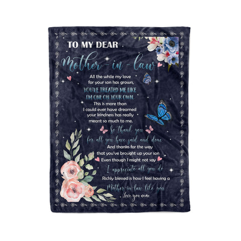 To Mother in law blanket I appreciate All you do gifts for mother in law - FSD1293