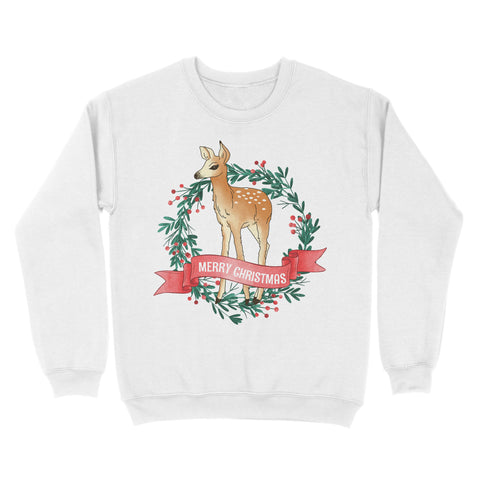 Merry Christmas Deer Sweatshirt FFS - IPHW1917