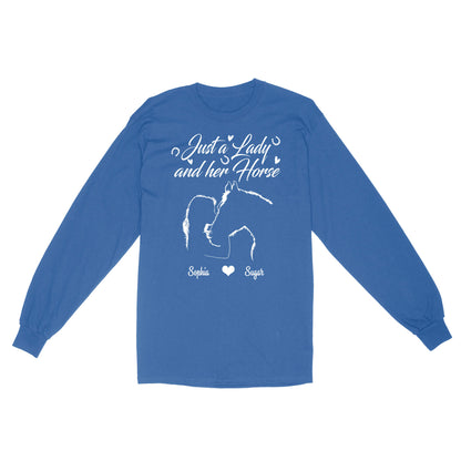 Personalized Gift For Horse Lover, Girl Love Horse Shirt For Women D02 NQS3156 Long Sleeve