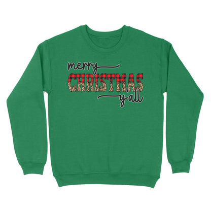Merry Christmas Y'all Sweatshirt FFS - IPHW1921