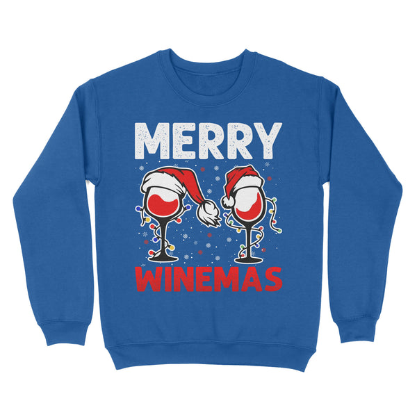 Merry Winemas Christmas Sweatshirt for Wine lovers FFS - IPHW1904