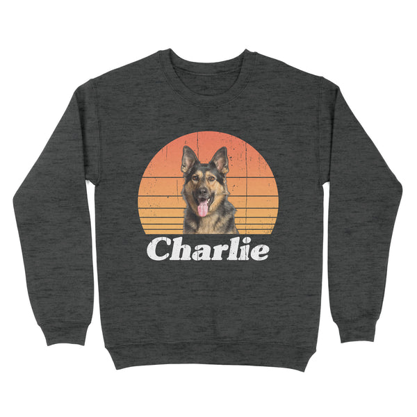 Custom Dog Vintage Shirt, Custom Name and Photo Pet Shirt, Dog Lover/Dog Owner Gift, Personalized gifts Standard Sweatshirt FSD2367D06