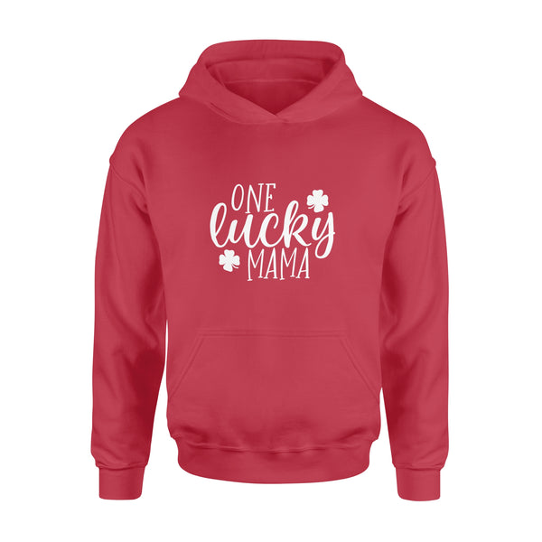 Women One Lucky Mama Letter Funny - Standard Hoodie