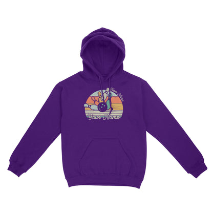 Custom Bowling Retro Shirt, Personalized Bowling Name Hoodie