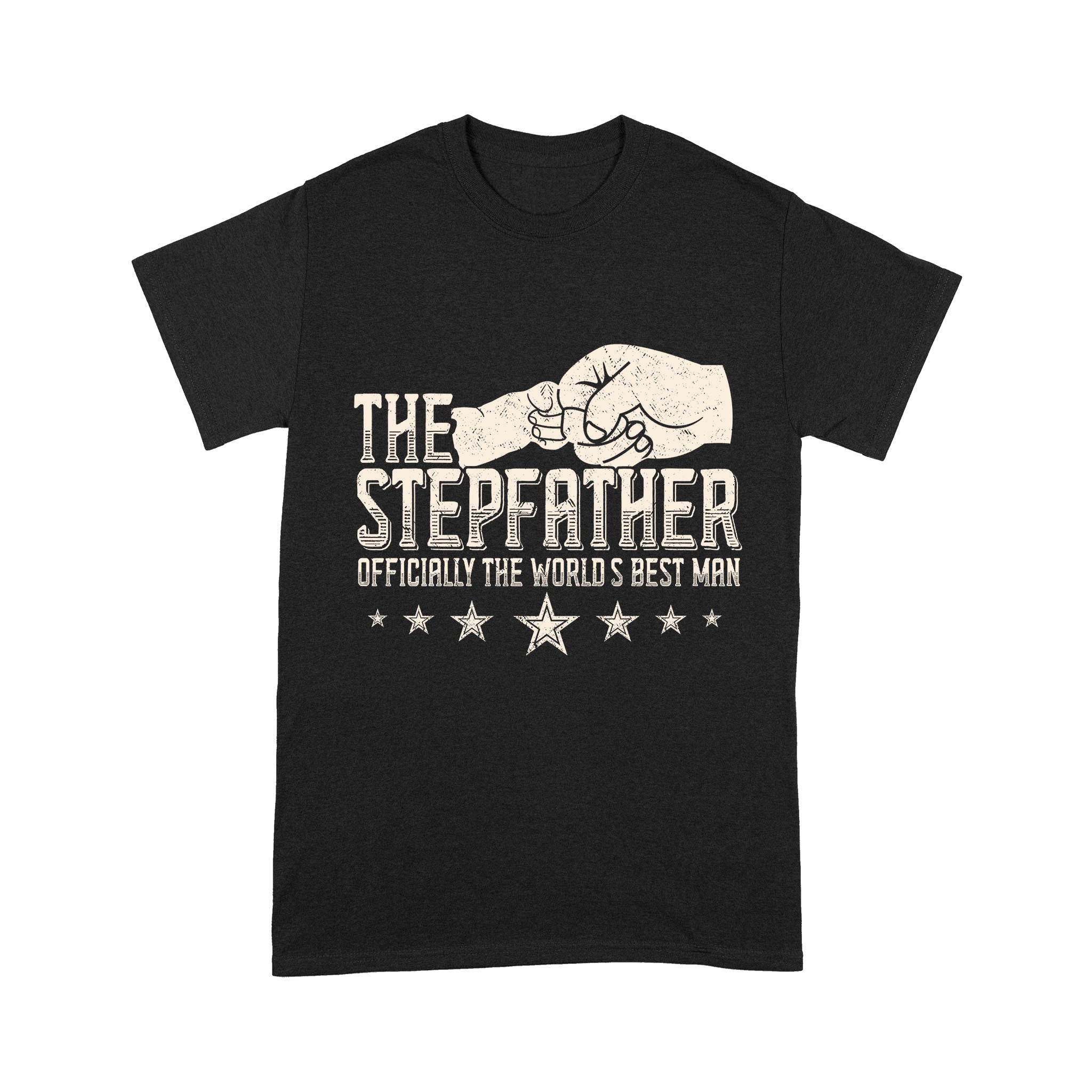 The Stepfather Officially The World's Best Man T-Shirt Gift For Stepdad, Stepfather, Bonus Dad Myfihu TN6