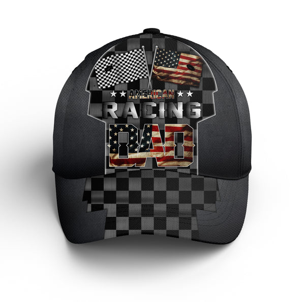 American Racing Dad Cap - Cool Dad Biker BWB Hat, Off-road Dad Riders Patriotic Cap| NMS388