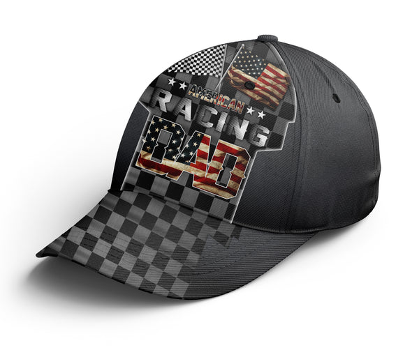 American Racing Dad Cap - Cool Dad Biker BWB Hat, Off-road Dad Riders Patriotic Cap| NMS388