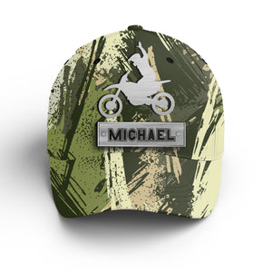 Personalized Dirt Bike Cap - Camo BWB Hat for Bikers, 2 Stroke Bike Off-road Riders, Motorcycle Lovers| NMS376