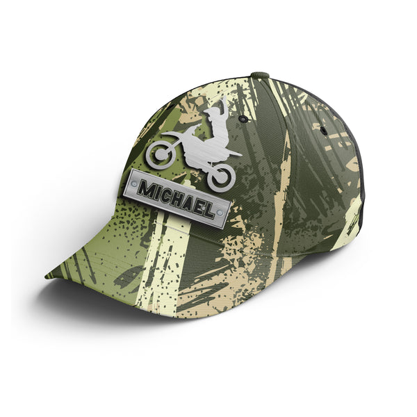 Personalized Dirt Bike Cap - Camo BWB Hat for Bikers, 2 Stroke Bike Off-road Riders, Motorcycle Lovers| NMS376