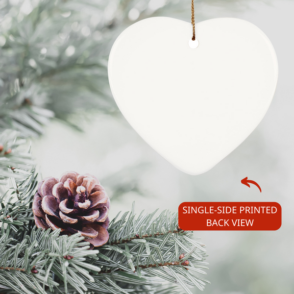 Personalized Memorial Ornament Christmas in Heaven Mother Daughter Sister Remembrance Sympathy Gift for Loss of loved one - OVT26