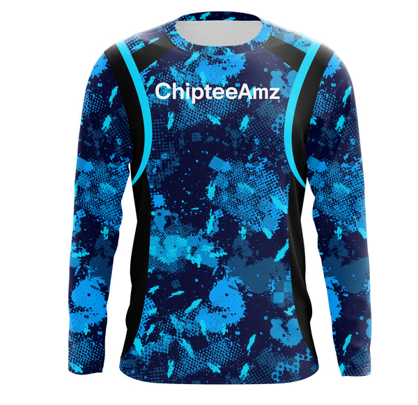 Chipteeamz Fishing Blue Camo UV Protection Shirt for Men, Women and Kid, Fishing gift TMTS067