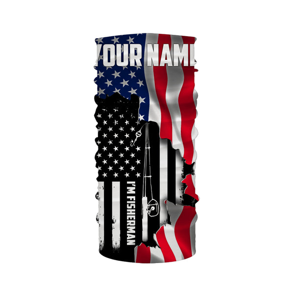 I'm Fisherman - American flag patriotic fishing Custom Name  US flag fishing rod 3D tournament fishing shirts UV protection UPF 30+ TMTS026